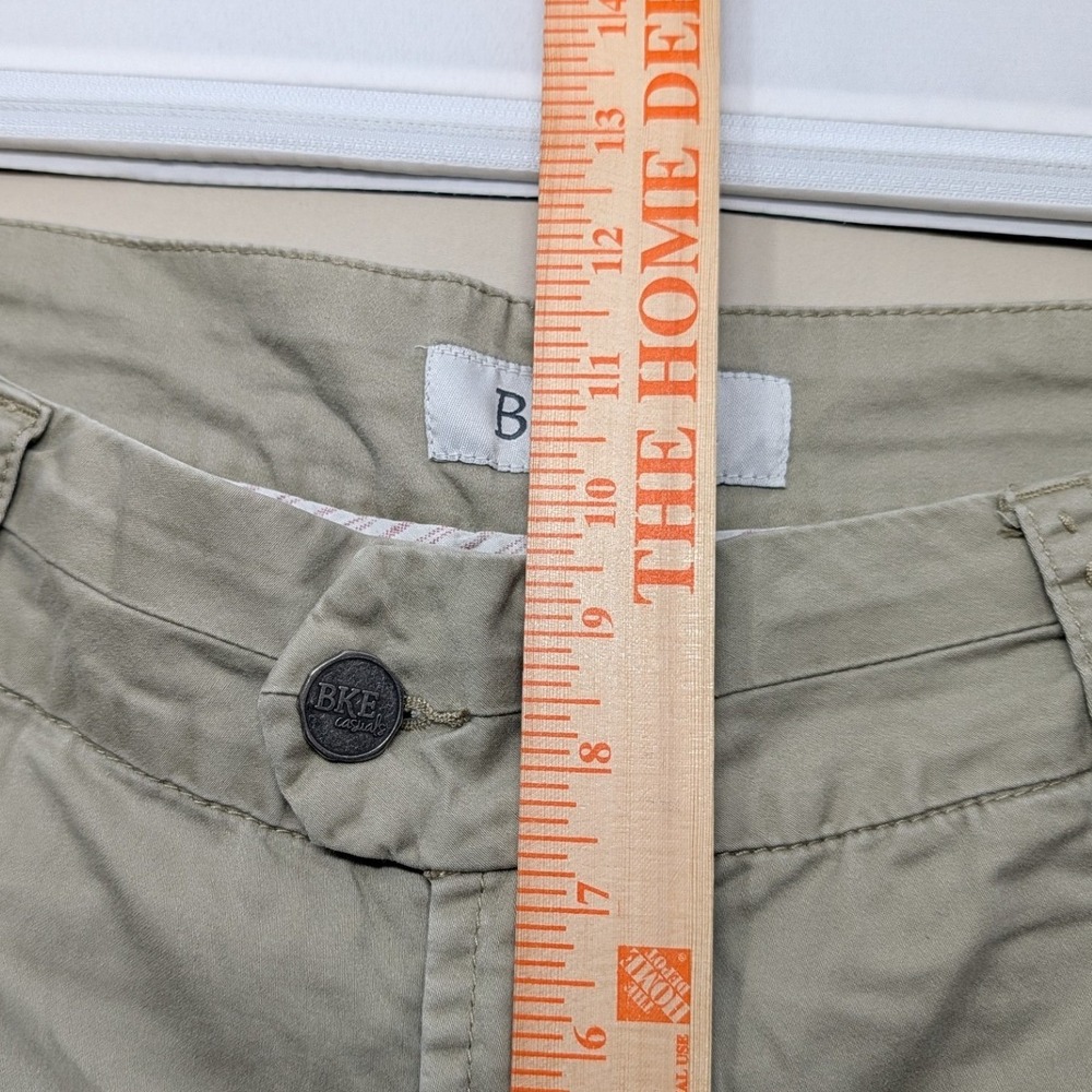 BKE Casuals Serena Khaki Pants Womens 31 Tan Straight Leg Cotton Blend 077370BKR - Picture 12 of 14